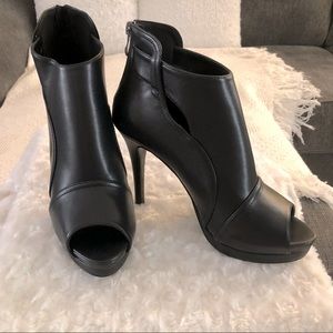 JoliMall Women’s Peep Toe High Heels Ankle Boot Size 9 Black